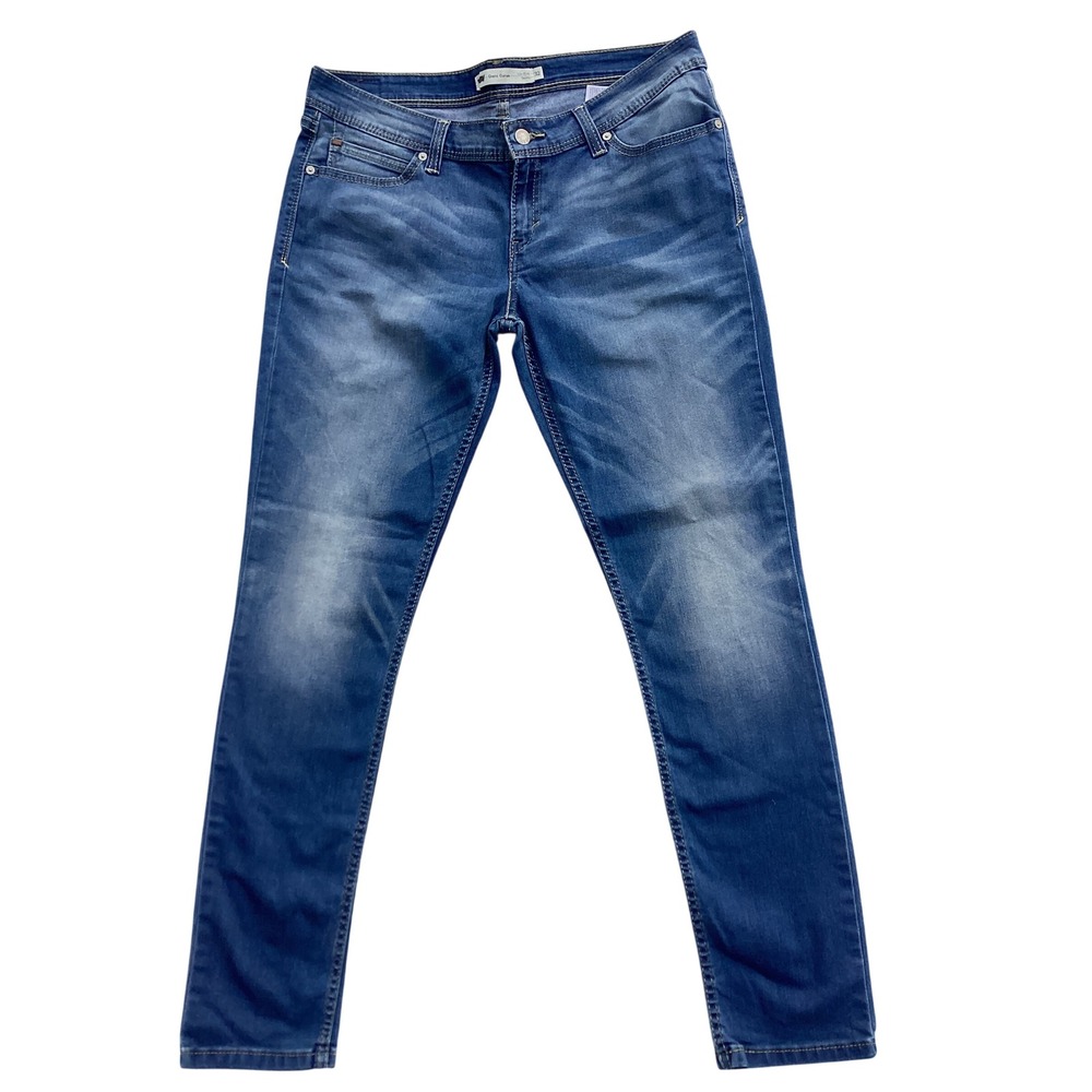 Levis Demi Curve Low Rise Skinny Jeans Medium Wash Blue Denim Size 32